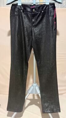 Flirtatious Women’s Black Snakeskin Style Pants